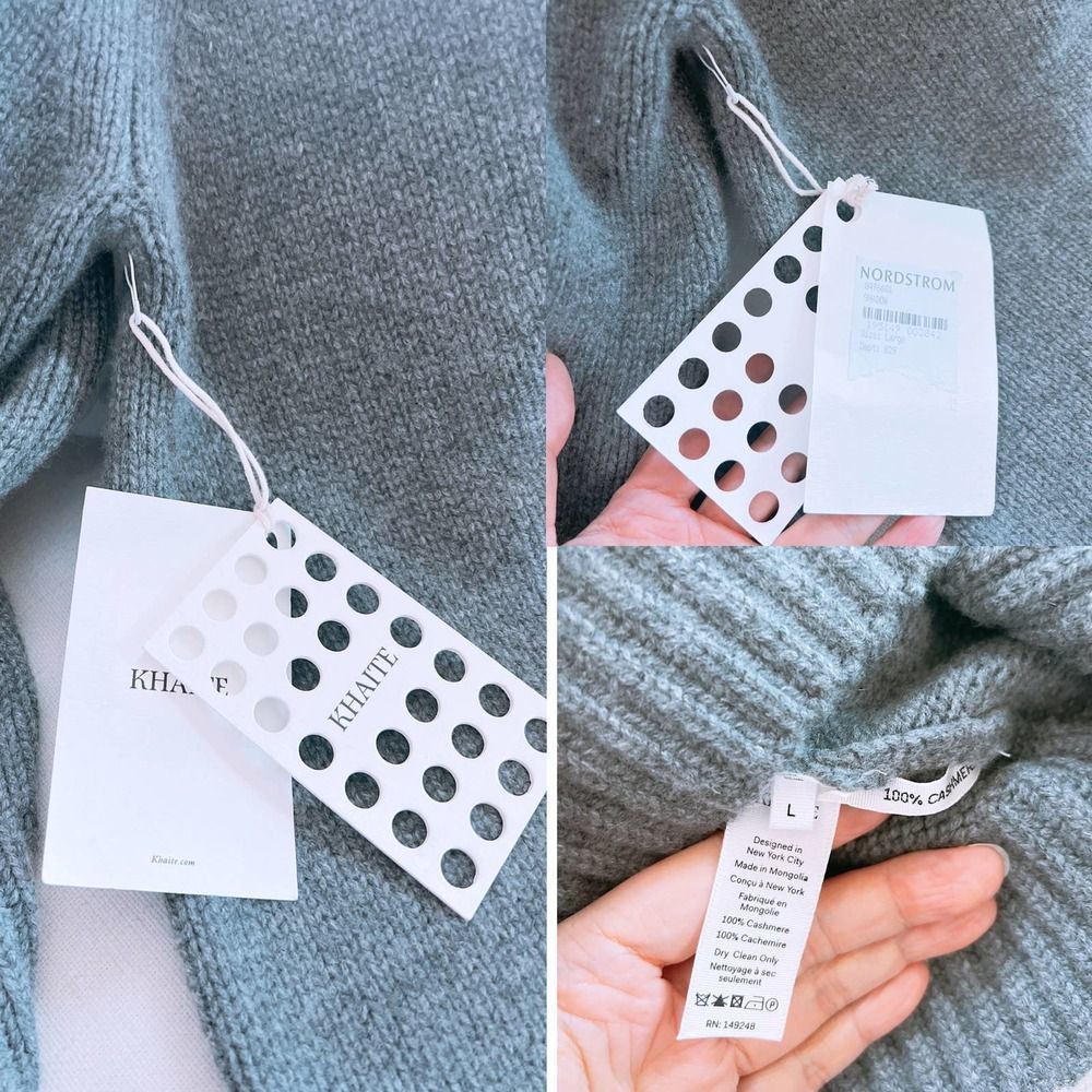 Khaite The Brie button shoulder flare sleeve cashmere sweater - Picture 12 of 12